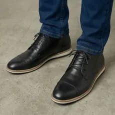 Bota Masculina Casual Oxford Social Coturno Trabalho Couro Chelsea Chukka Sapatenis Presente Dia Pai