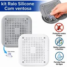 Protetor de Ralo de Silicone Com Ventosas Filtro de Ralo Cozinha Banheiro
