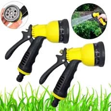 Esguicho Mangueira Para Jardim 8 Jatos  Alta Pressão Gatilho Com Trava Bico Regulável Engate Rápido