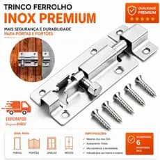 Ferrolho Trinco Fecho Cromado 3 Polegadas Com parafusos Para Portão Janela Portas