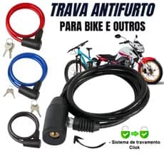 Trava De Segurança Cadeado Bicicleta Moto Capacete Antifurto Reforçado universal Chave Reserva