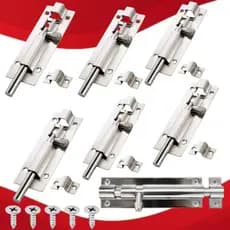 Kit Trinco Ferrolho 10 Cm Fechadura Metálico Para Porta Janela Portão + Parafusos