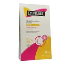Folhas Para Depilação Facial Depimiel 18cm X 9cm 16 Unidades
