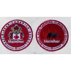 Bordado Maple Bear termocolante Fundamental, Infantil e Bandeiras