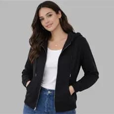 Blusa de frio Casaco Feminino Moletom com Capuz e Forro Peluciado – Algodão  P ao GG