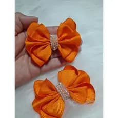 parzinho de laço simone/laço infantil com pérolas/laço infantil/ laço de cabelo/laço de luxo