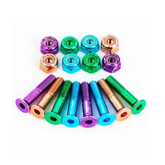 1 Conjunto De hardware De Skate 25mm Colorido Hexágono Interno Parafusos E De Aço Carbono