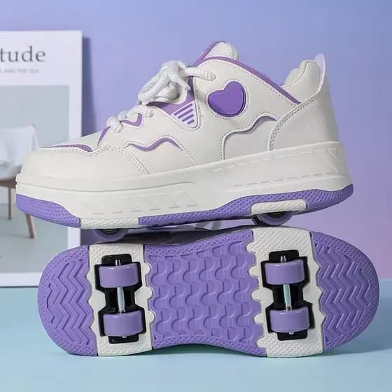 Meninas Runaway sapatos de roda dupla recebível crianças piscando luz patins meninas esportes patins primavera estilo in