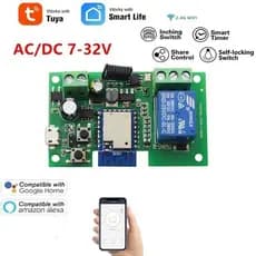 MODULO INTELIGENTE WIFI PULSO + 433 MHZ P/ MOTOR PORTAO FECHADURA APP TUYA ALPHA-704
