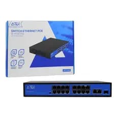 SWITCH POE 16 PORTAS RJ45 10/100/1000 UPLINK 2 SFP 1 ATS-1182 AITEK