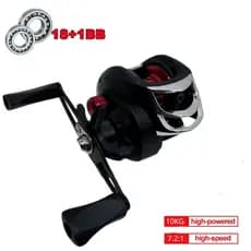 Carretilha de Pesca Profissional 7:2:1 Molinete 10kg 18+1 Rolamentos Carretel Pescaria