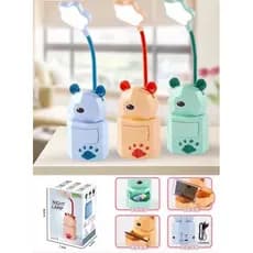 Mini Abajur de Mesa Recarregável USB Porta Celular Porta Joia