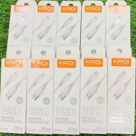 KIT Cabos USB Micro V8 / Type C / Lightning Iphone Kaidi - KD-23M 1000MM