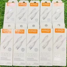 KIT Cabos USB Micro V8 / Type C / Lightning Iphone Kaidi - KD-23M 1000MM