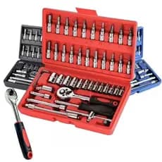 TIGER Kit Chaves Jogo caixa de ferramentas socket set 46 pç + Maleta
