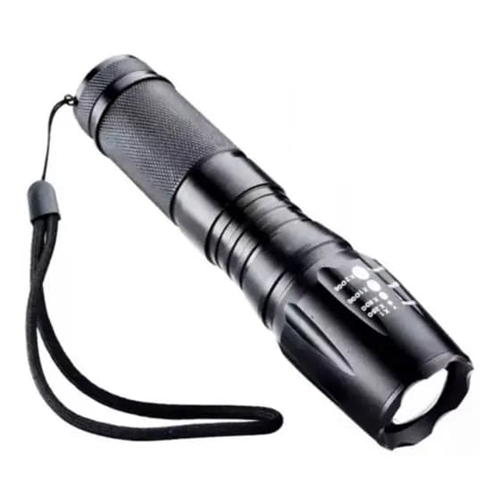 Lanterna Tática Led  X900 Militar Função Strobo BateriaDuração Recarregável Zoom Longo Alcance