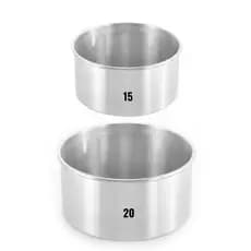 CONJUNTO  2  Forma Assadeira Bolo REDONDA ALTA  15 e 20 x 10 cm  Aluminio - E98