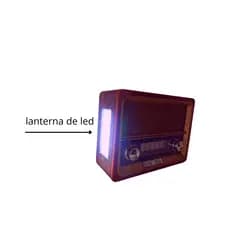 Caixa Som Antiga Radio Portátil Retro C/ Lanterna Am Fm Usb