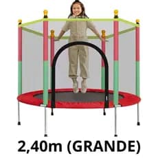 Cama Elástica Trampolim Pula Pula Infantil 2,40m Grande Confortavel Cores Vibrantes Diversao Garantida 2,4m 100kgs