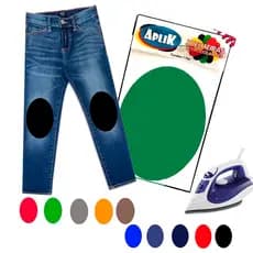6 Pares Joelheira Aplik TERMOCOLANTE  PARA Reforço Calça P/Uniforme Escolar