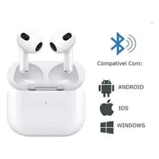 Fone Compatível iPhone AirPods 3 Geração Linha Premium