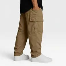 Calça Cargo Mesculino Feminino 6 Bolsos skate Larga Fechamento Cordão