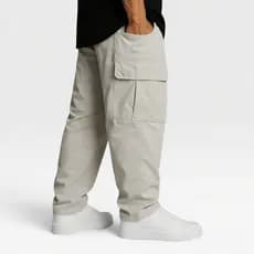 Calça Cargo Mesculino Feminino 6 Bolsos skate Larga Fechamento Cordão