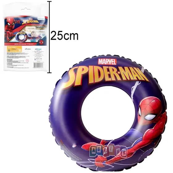 BOIA CIRCULAR SPIDERMAN HOMEM ARANHA MARVEL - Boia Bote Inflável Infantil - Piscina Praia Lago Represa 72cm / DYIN-034