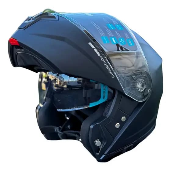 Capacete Mormaii V1 Articulado Escamoteável Solid Preto Fosco Esporte