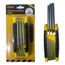 Jogo De Chaves Torx T9 A T40 Gp6 Preto Acabamento Metálico Preto