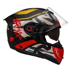 Capacete de Moto Peels Icon Pro Tokio Oculos Solar Preto Vermelho