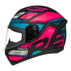 Capacete Moto Peels Spike 2 Mx2 Preto Pink Fosco Fechado
