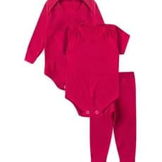 Kit Bebê 3 Peças Ribana Pink