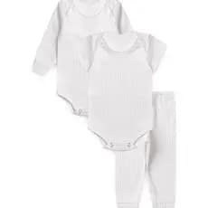 Kit Bebê 3 Peças Ribana Branco
