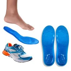 Par de Palmilha Silicone Gel Ortopédica Anti Impacto Confortável Tamanho Ajustável Uso Diário