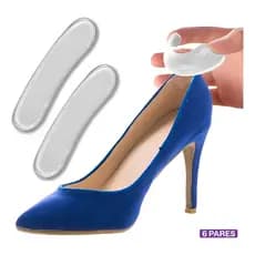 6 Pares Protetor De Calcanhar Gel Silicone Conforto Sapato Azul-claro