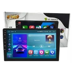 Multimidia 9 Polegadas 4GB + 64GB OCTACORE Sistema Android GPS Car Play e Android Auto Sem Fio HT-9864