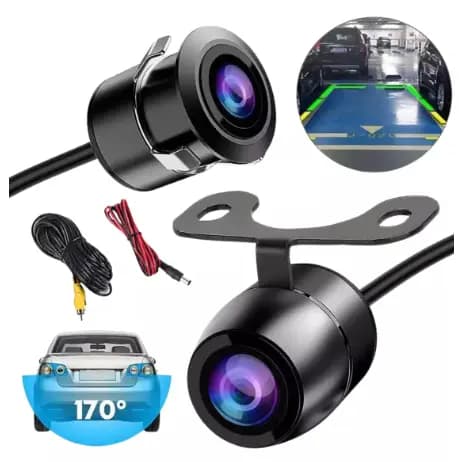 Câmera de Ré Borboleta Full Hd Automotiva H-Tech Frontal Ou Traseira Função Borboleta