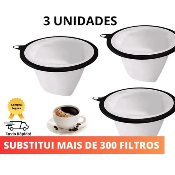 Filtro de Café Permanente Longa Vida - 3 unidades