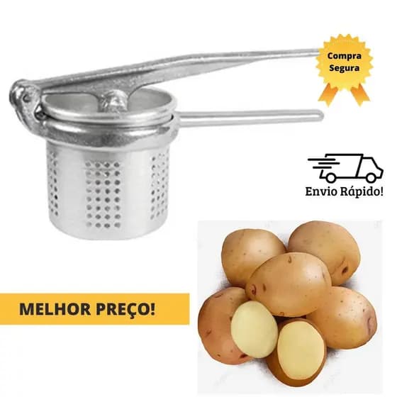 Espremedor e Amassador de Batatas, Legumes Para Fazer Pure, Utensilio Manual
