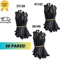 Par de Tira Alça para Chinelo Kit com 30 pares Correia Grossa Tradicional MODELO TOP Tiras Alças Preta