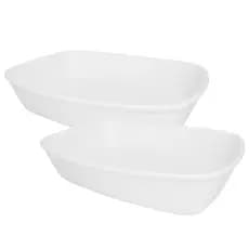 Jogo 2 Travessas Porcelana Refratárias Assadeira Bake Grande 2,5l Oxford
