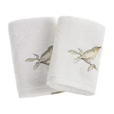 Jogo com 2 Toalhas de Lavabo 100% Algodão Com Bordado 500g/m² Karsten