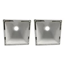 Kit 2 Cone Corneta Lts 1921 Parafuso Lente 19-21 Boca Jarro Trio Paredão Aluminio Quadrado