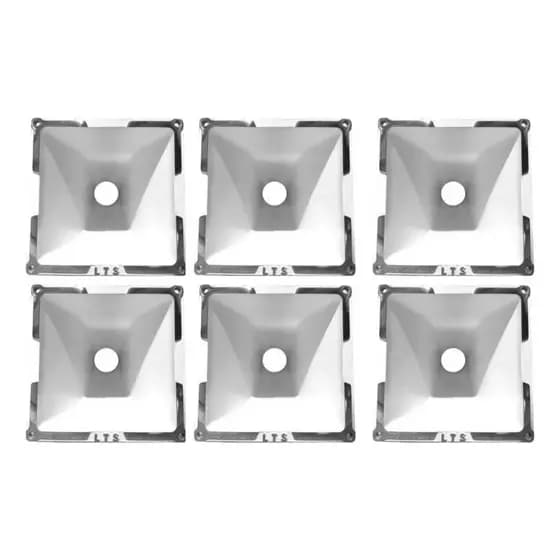 Kit 6 Cone Corneta Lts 1921 Parafuso Lente 19-21 Boca Jarro Trio Paredão Aluminio Quadrado