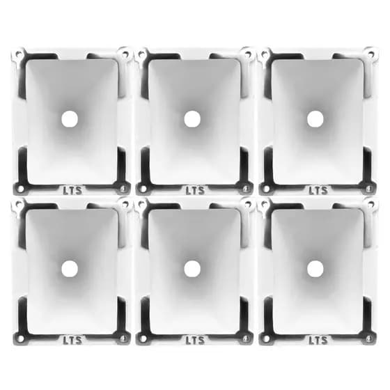 Kit 6 Corneta Lts 1209 Lente 12-09 1 Polegada Parafuso Jarro Trio Paredão Aluminio Quadrado