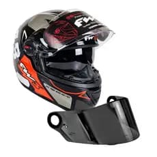 Capacete Fechado Fw3 Gtx 2 43 C/ Oculos Interno Fume + Viseira Fume