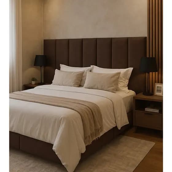 Cabeceira De Cama Casal Solteiro Queen King Estofada Modular Peças Adesivo 45X20 - Envio Imediato