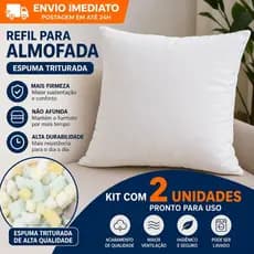 ENCHIMENTO DE ALMOFADA 45X45 KIT COM 2 UNIDADES ENVIO RÁPIDO