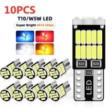 10/20/30pcs T10 W5W 194 501 Led Canbus Sem Erro Luz Interior Do Carro T10 26 SMD 4014 Chip Branco Puro Instrumento Luzes B